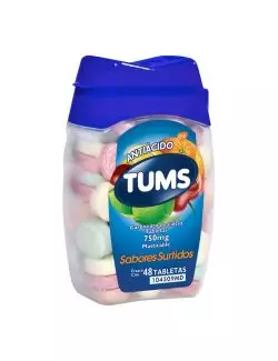 Tums Extra 750mg Frasco Con 48 Tabletas Masticables Varios Sabores