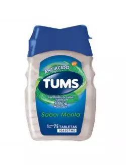 Tums 500mg Frasco Con 75 Tabletas Masticables Sabor Menta