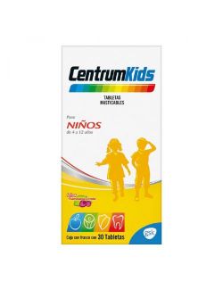Centrum Kids Caja Con 30 Tabletas Sabor Frambuesa-Limón