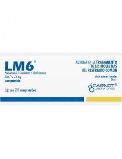 LM6 500 mg /5 mg/4 mg Caja Con 24 Comprimidos