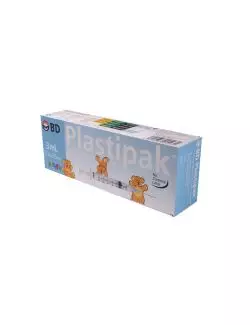 Plastipak Jeringas Infantil 3 mL Caja Con 5 Piezas