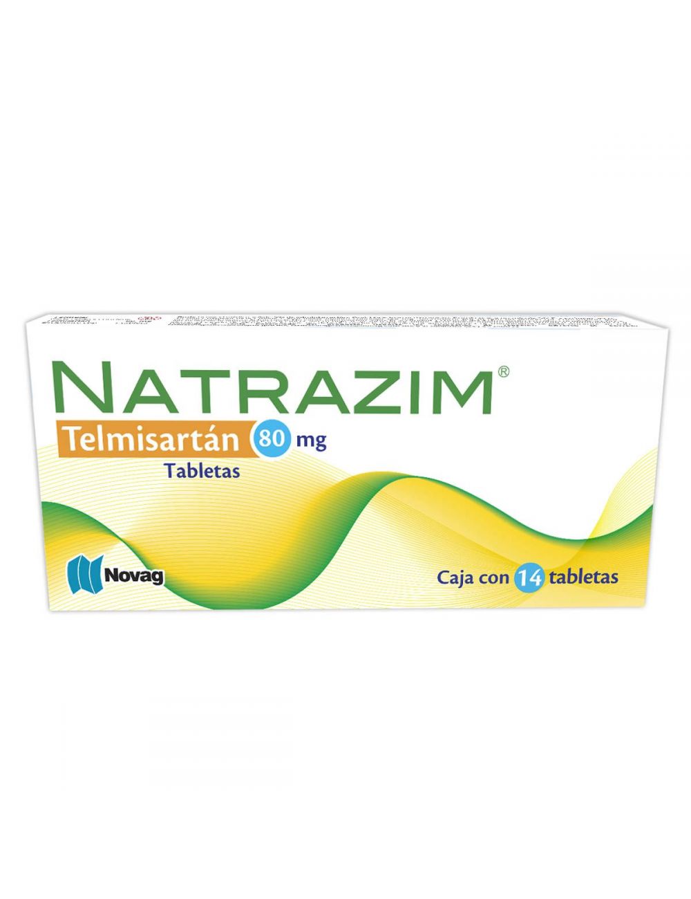 Telmisartan 80 mg. 14 Tabletas