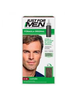 Just For Men Caja Con Tinte Colorante En Shampoo Con 60mL Color Castaño