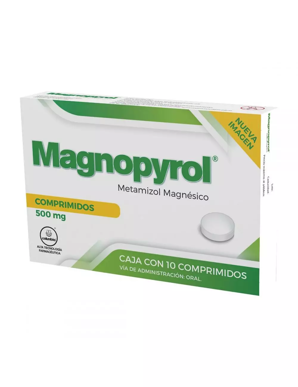 Magnopyrol 500 mg Caja Con 10 Comprimidos.