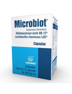 Microbiot 180 mg Caja Con Frasco Con 14 Cápsulas