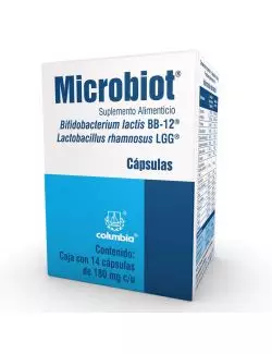 Microbiot 180 mg Caja Con Frasco Con 14 Cápsulas