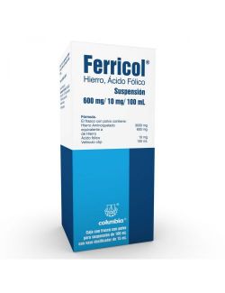 Ferricol  600 mg / 10 mg Suspensión Frasco con polvo  100 ml