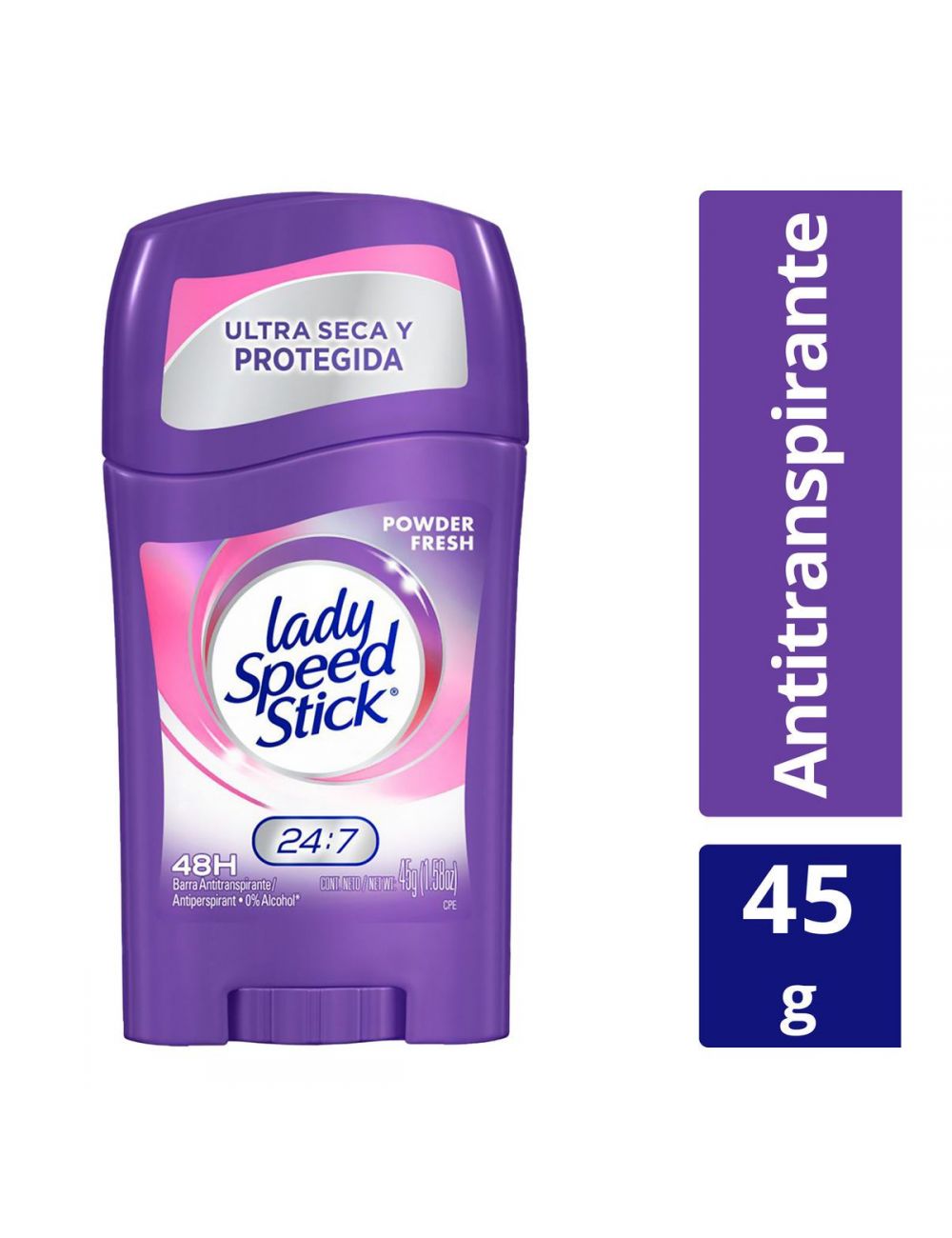 Antitranspirante Lady Speed Stick Power Fresh Barra Con 45 g