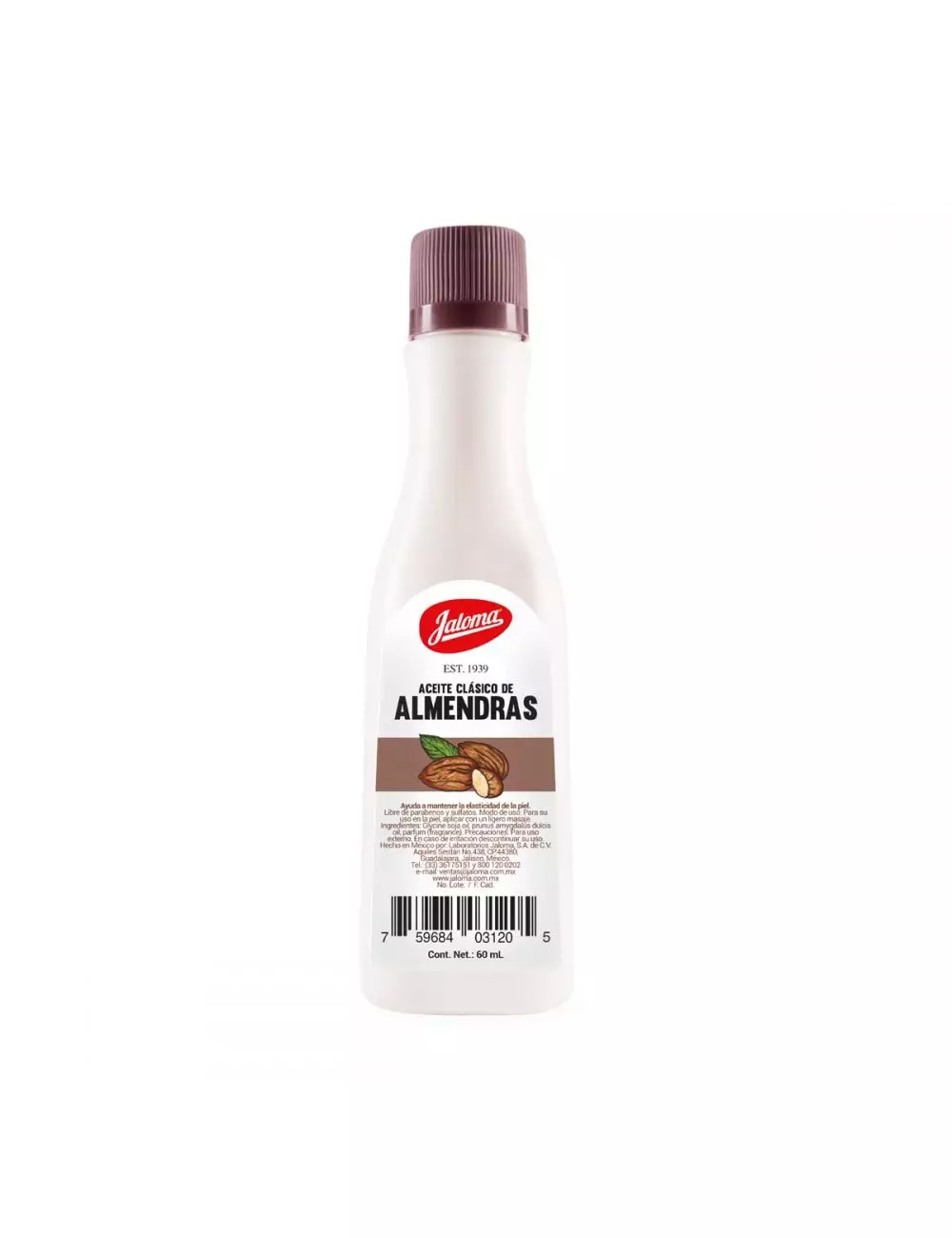 Aceite Almendras Jaloma Suav 60 ml.