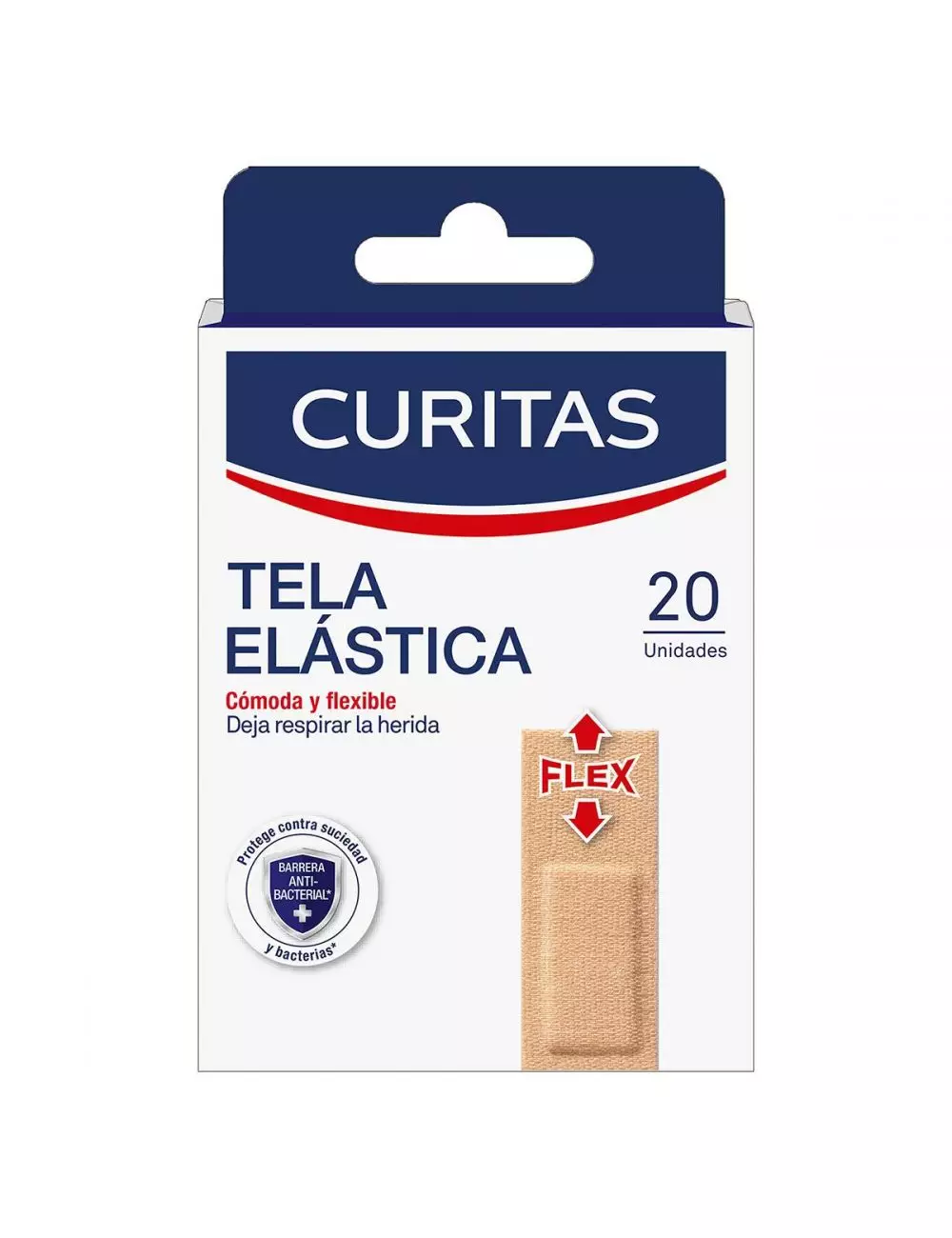 Curitas Tela Elástica Caja Con 20 Piezas
