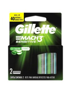 Gillette Mach 3 Sensitive Cartuchos para Afeitar 2 piezas
