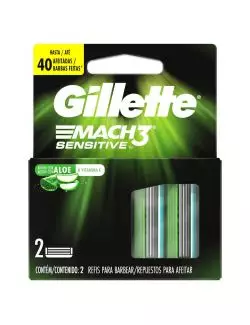 Gillette Mach 3 Sensitive Cartuchos para Afeitar 2 piezas