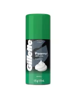 ESPUMA PARA AFEITAR GILLETTE FOAMY MENTOL  FRASCO CON 175 G