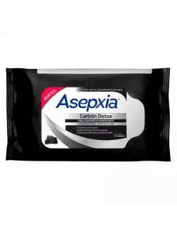 Asepxia Carbón Detox Empaque Con 25 Toallitas Faciales