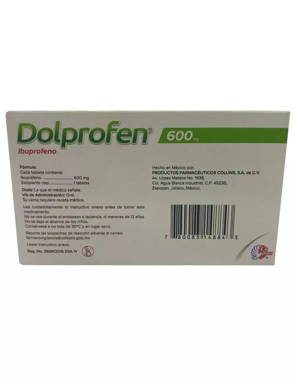 Dolprofen 600 mg Caja Con 10 Tabletas
