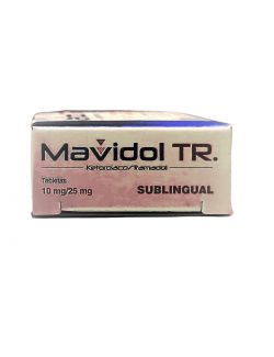 Mavidol TR Sublingual 10 mg/25 mg 4 Tabletas