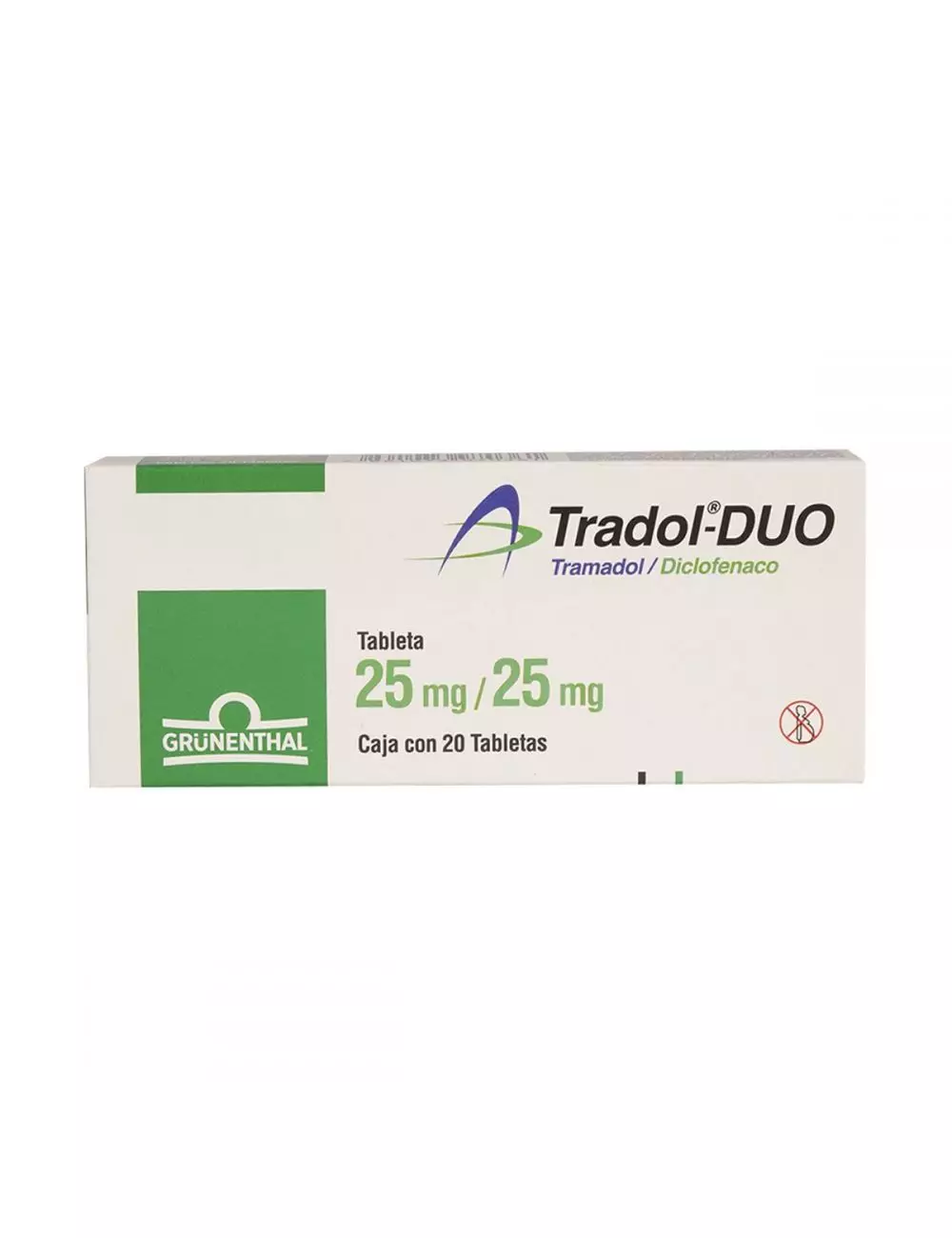 Tradol-duo 25/25mg Caja con 20 Tabletas