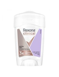 Antitranspirante Rexona Clinical Extra Dry Para Mujer Caja Con Barra Con 48 g
