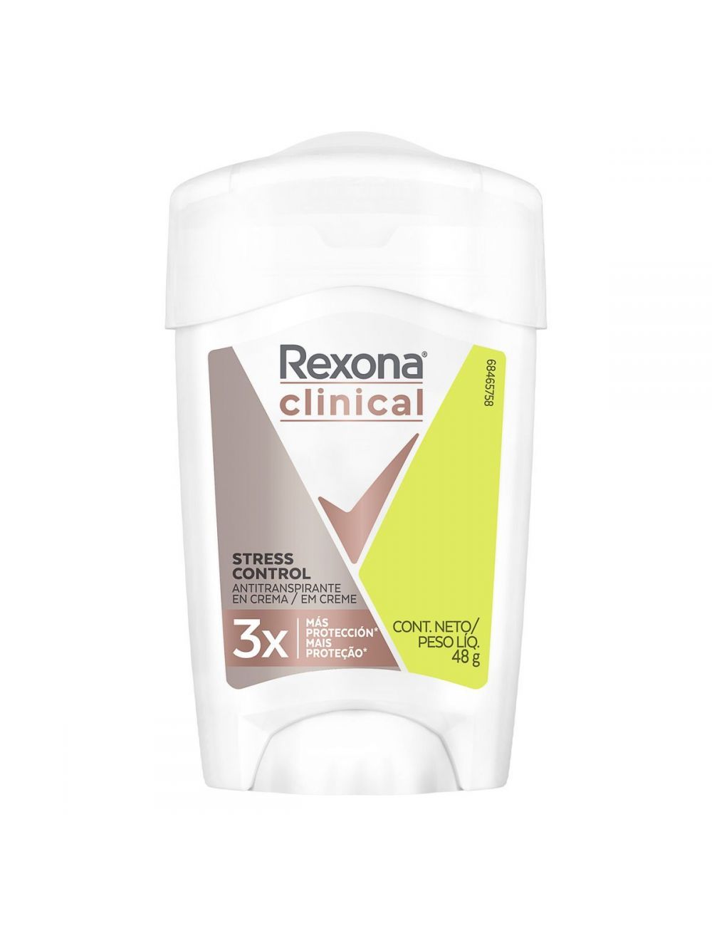 Antitranspirante En Crema Rexona Womam Clinical Stress Control Caja Con Barra Con 50 g