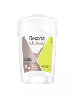 Antitranspirante En Crema Rexona Womam Clinical Stress Control Caja Con Barra Con 50 g