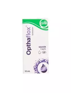 OPTHAFLOX Solución Ciprofloxacino 3.0 mg Frasco Gotero Con 10 mL