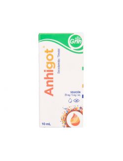 Anhigot Solución 20 mg / 5 mg Caja Con Frasco Gotero Con 10 mL