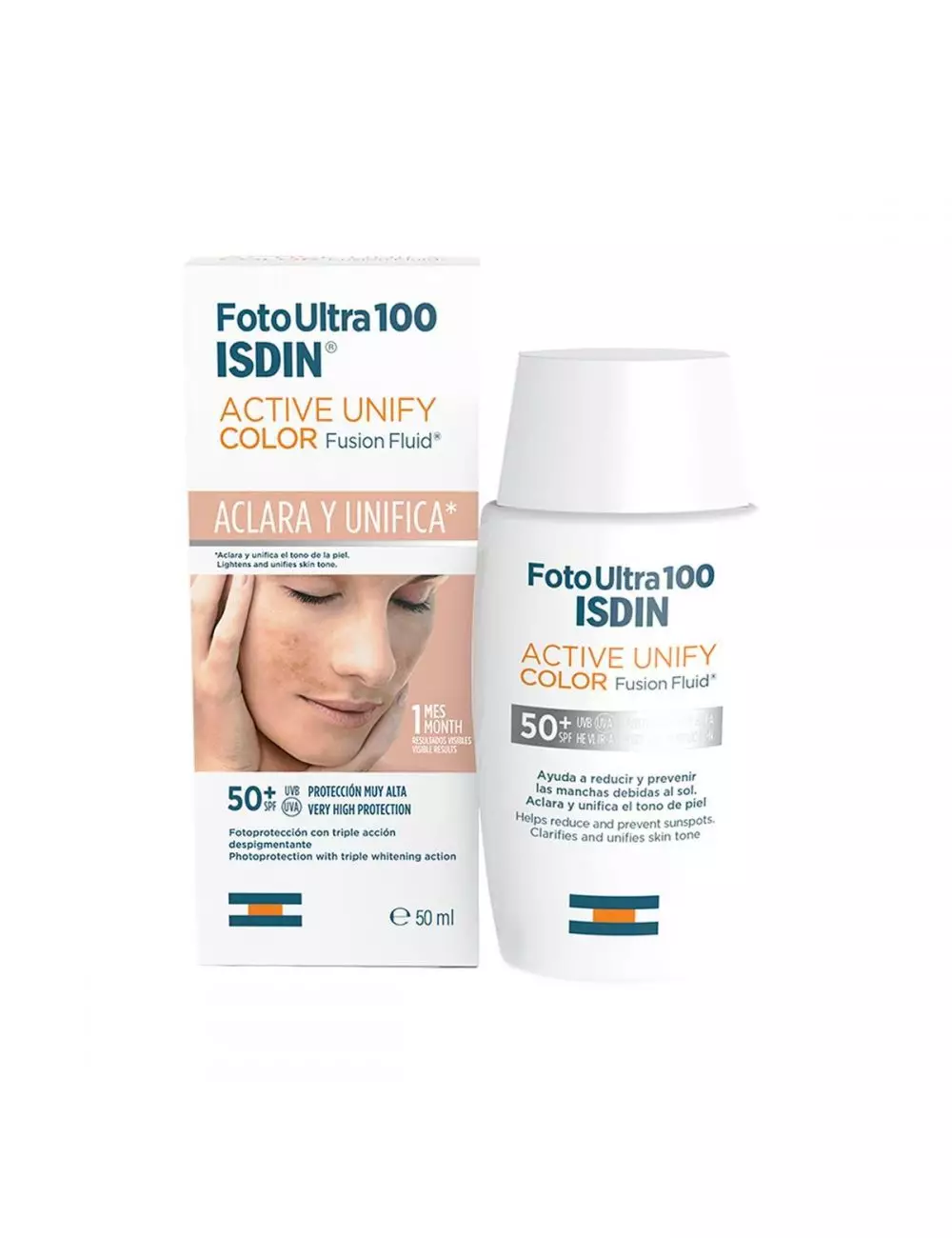 Fotoultra 100 Isdin Active Unify Color Caja Con Frasco Con 50 mL