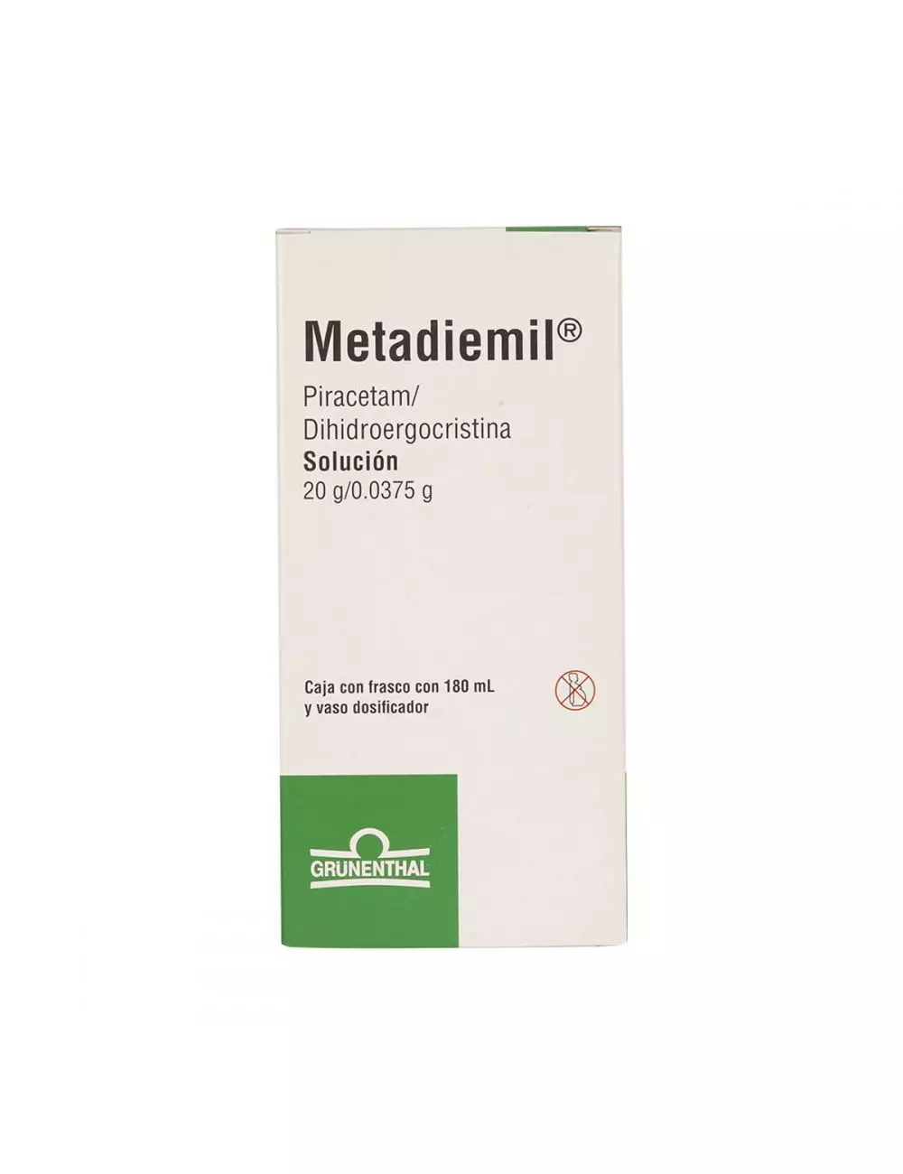 Metadiemil Solución 20 g/ .0375 g Caja Con Frasco Con 180 mL