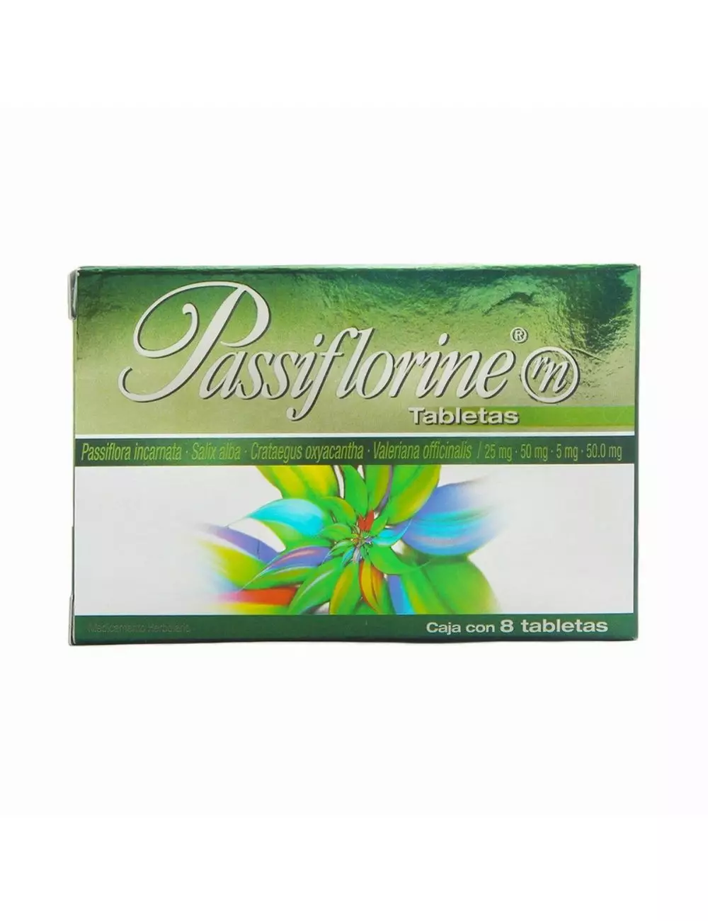 Passiflorine rn 25 mg / 50 mg / 5mg Caja Con 8 Tabletas