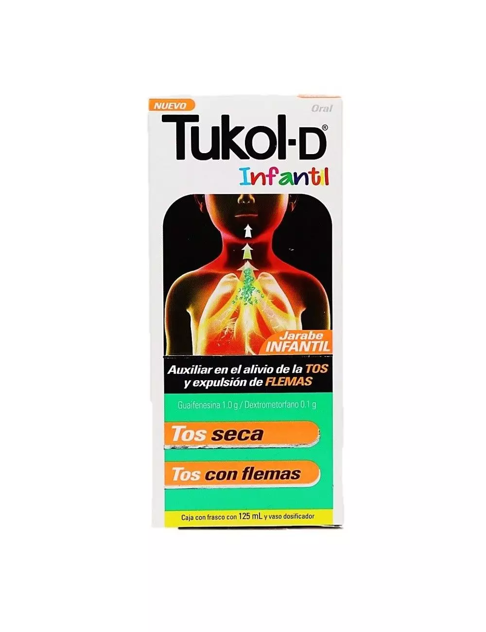 Tukol D Infantil Jarabe Frasco Con 125 mL