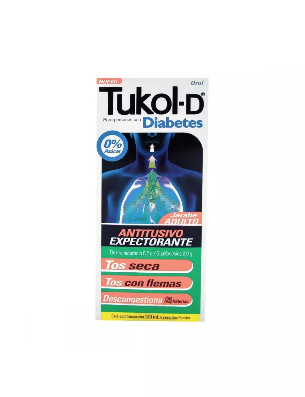 Tukol-D Diabetes Jarabe Caja Con Frasco Con 120 mL