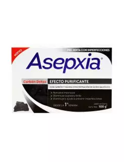 Asepxia Carbón Detox Caja Con Jabón En Barra De 100 g