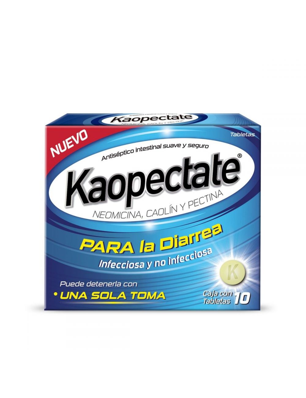 Kaopectate 129 mg/ 280 mg/ 30 mg Caja Con 10 Tabletas