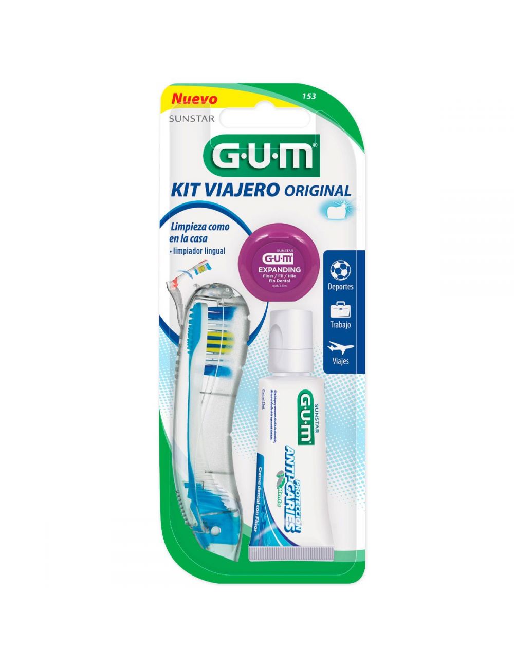 GUM KIT DE VIAJE CON 3 PIEZAS