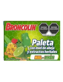 Paletas Broncolin Con Miel De Abeja 100 g  Caja Con 13 Paletas