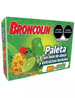 Paletas Broncolin Con Miel De Abeja 100 g  Caja Con 13 Paletas