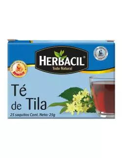 HERBACIL TÉ DE TILA CAJA CON 25 SAQUITOS DE 1 G CADA UNO