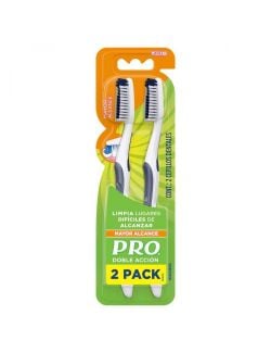 Cepillo Dental Pro Doble Acción Empaque 2x1 Precio Especial