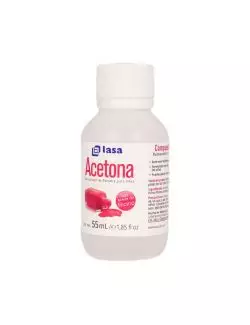 Acetona Lasa Con Aceite De Ricino Removedor De Esmalte Frasco Con 55 mL