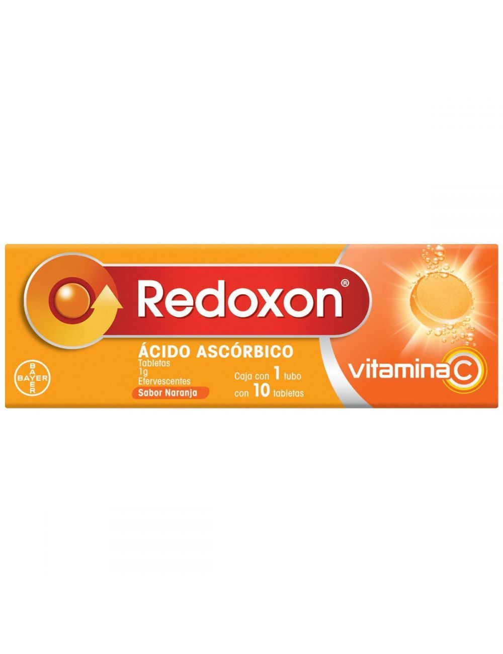 Redoxon 1g Tubo Con 10 Tabletas Efervescentes Sabor Naranja