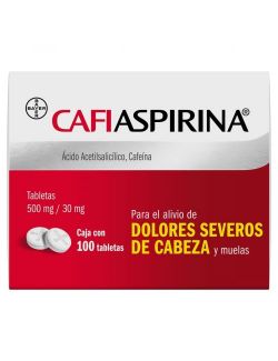 Cafiaspirina 500 mg/30 mg 100 Tabletas