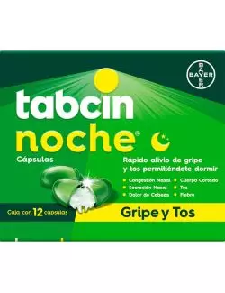 Tabcin Noche 250 mg Caja Con 12 Cápsulas