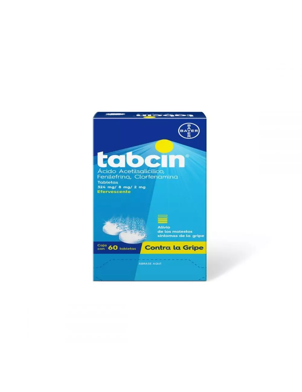 Tabcin Antigripal Efervescente 324/8/2 mg Caja Con 60 Tabletas