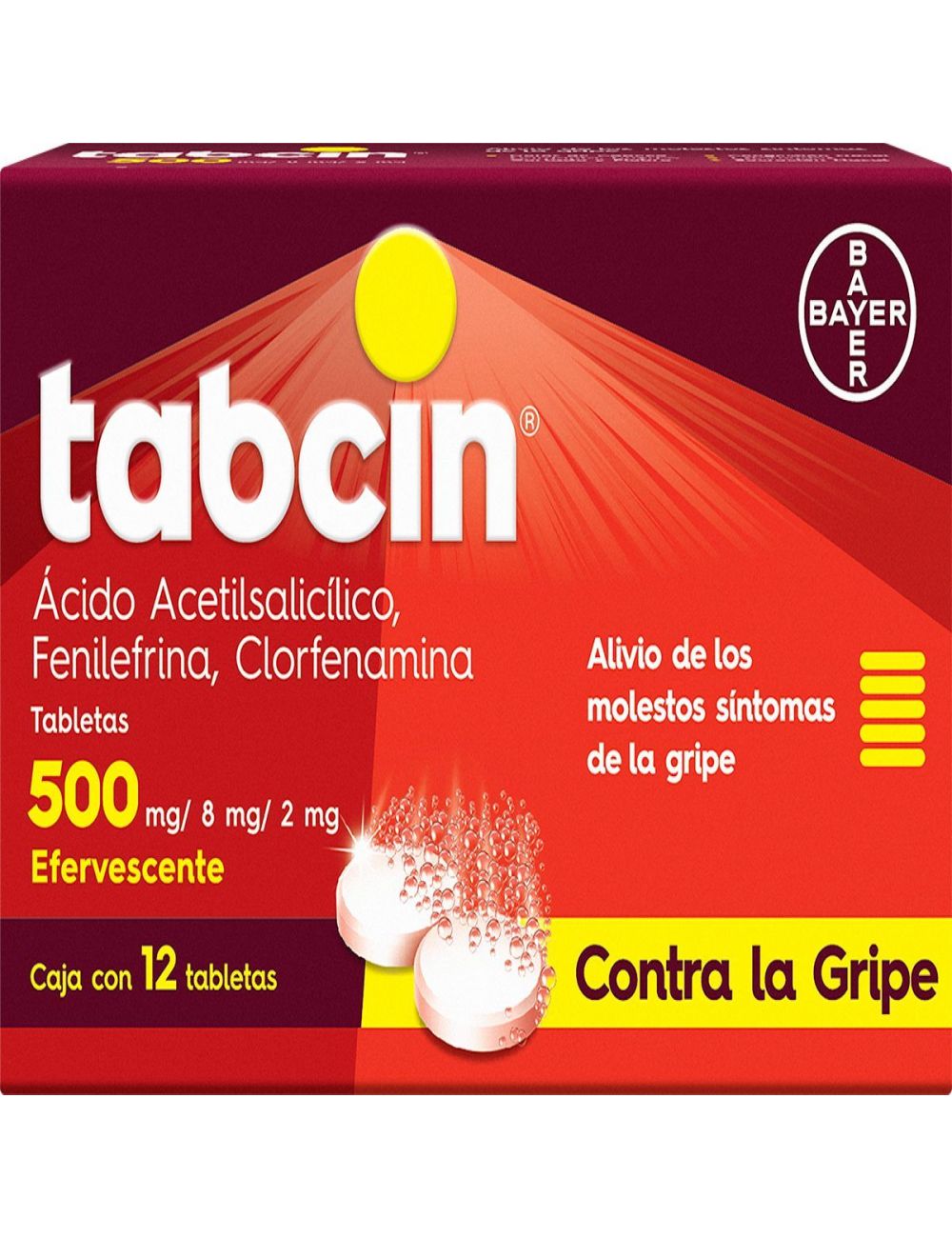 Tabcin 500 mg Caja Con 12 Tabletas Efervescentes