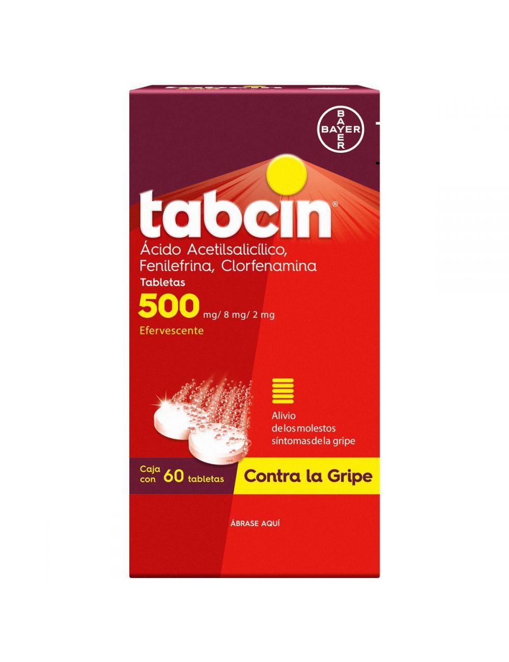Tabcin 500 mg Caja Con 60 Tabletas Efervecesntes