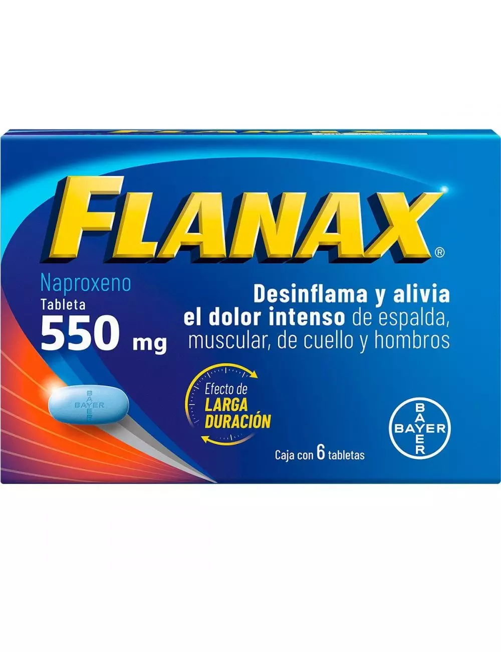 Flanax 550 mg 6 Tabletas