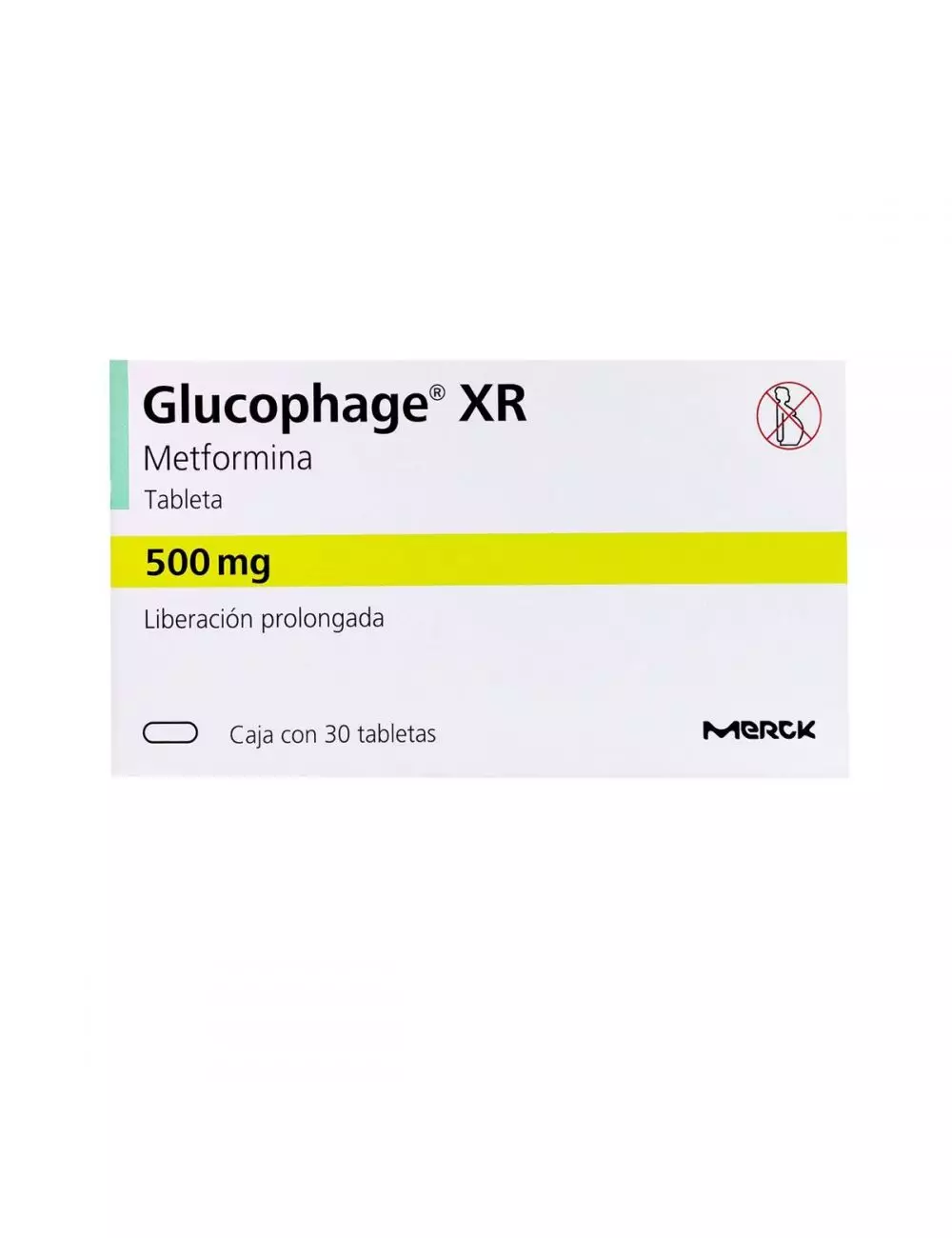 Glucophage XR 500 mg Caja Con 30 Tabletas