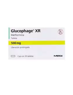 Glucophage XR 500 mg Caja Con 30 Tabletas