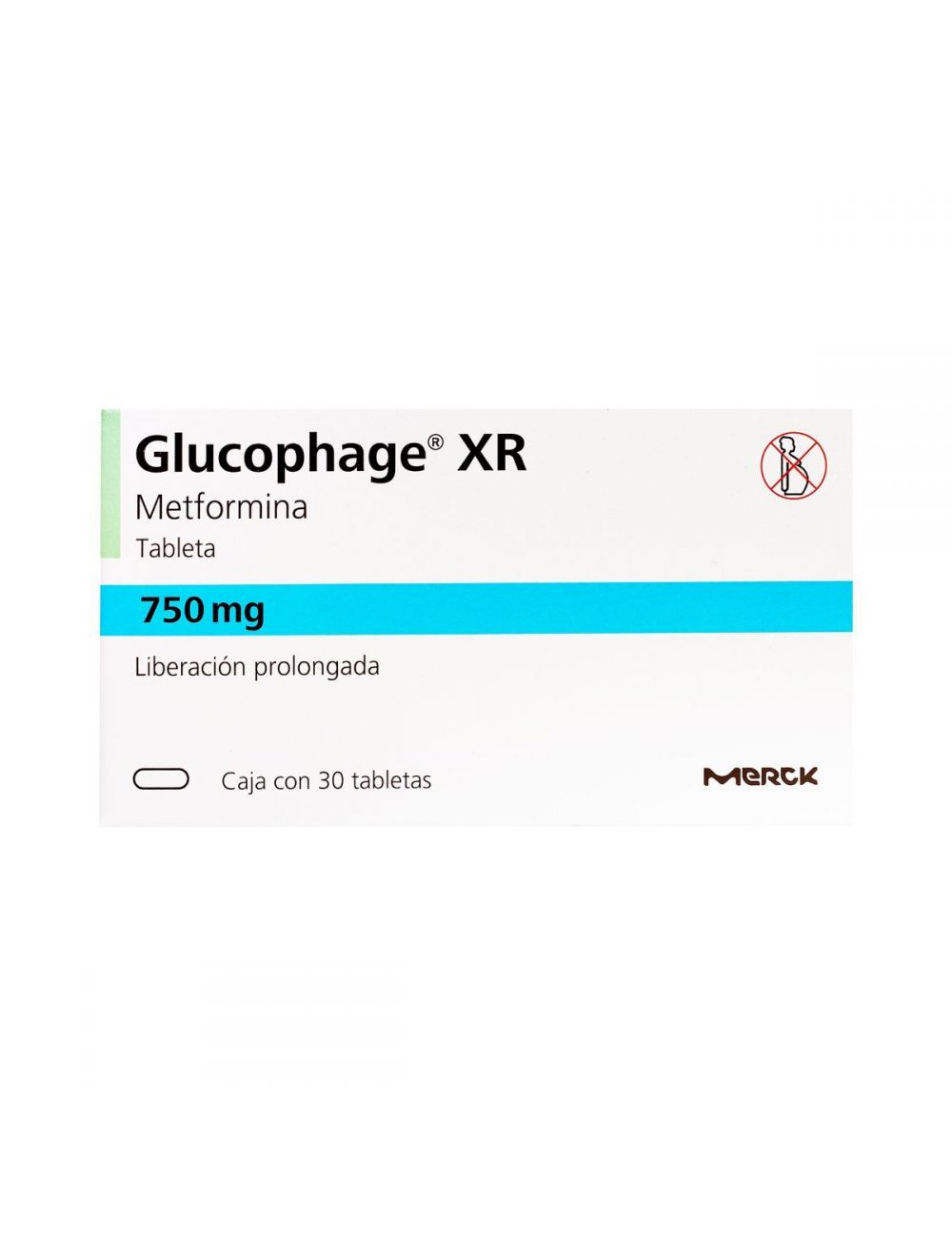 Glucophage XR 750 mg Caja Con 30 Tabletas