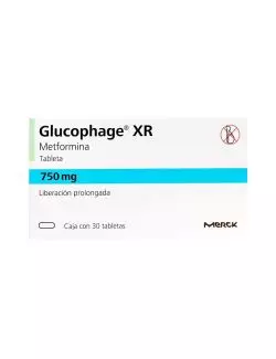 Glucophage XR 750 mg Caja Con 30 Tabletas